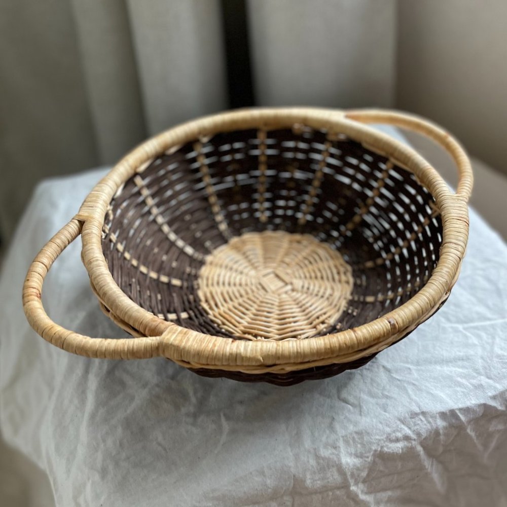 Vintage Boho Natural Medium Woven Basket
